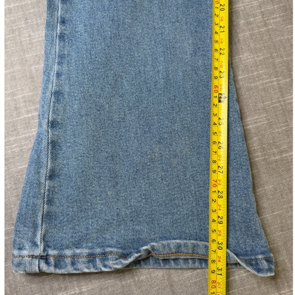 Michael Kors Womens Light Wash Button Fly Flare Jeans High Rise Size 8 - Picture 5 of 14